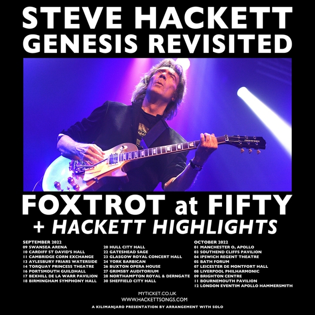 Steve Hackett 2022 UK Tour Poster