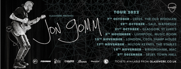 Jon Gomm 2022 tour poster