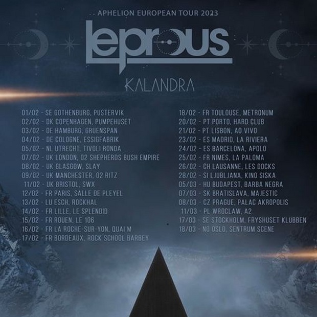 Leprous 2023 tour poster