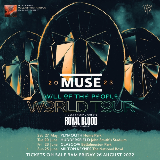 MUSE - 2023 UK Tour Poster