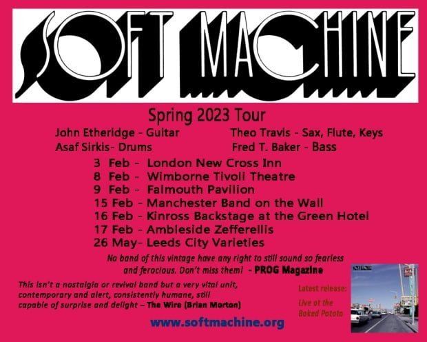 Soft Machine February 2023 tour poster
